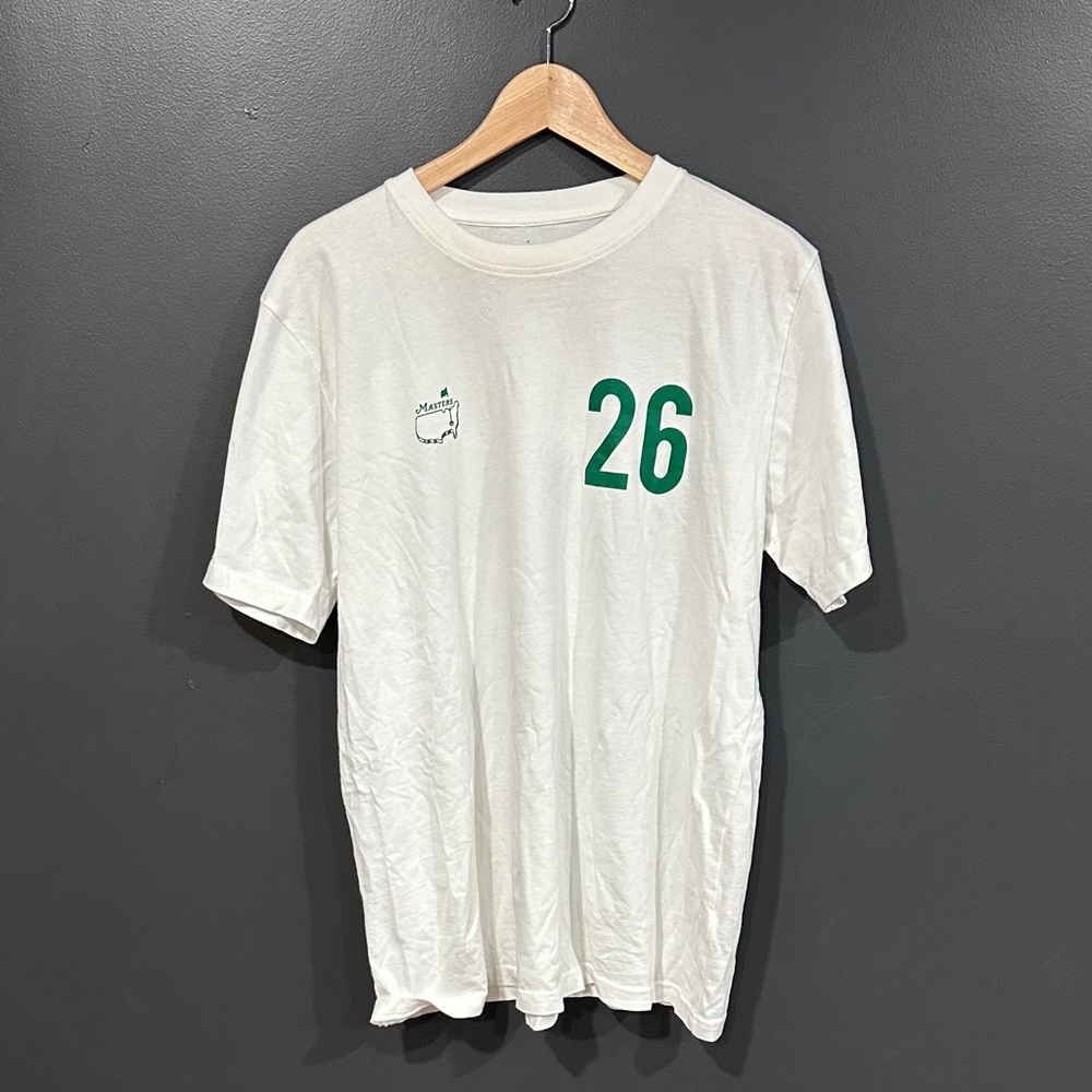 Masters Caddy White Men's Graphic Tee with Green '26'
